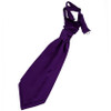 Purple Boys Plain Satin Pre-tied Ruche Wedding Cravat Necktie 