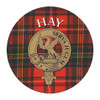 Hay Clan Crest Tartan Cork Round Clan Badge Coasters Set of 4
