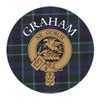 Graham Clan Crest Tartan Cork Round Clan Badge Coasters Set of 4