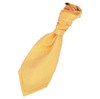 Marigold Yellow Boys Greek Key Microfibre Pre-tied Ruche Wedding Cravat Necktie 