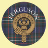 Ferguson Clan Crest Tartan Cork Round Clan Badge Coasters Set of 4