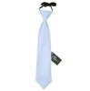 Baby Blue Boys Plain Satin Elastic Tie Wedding Necktie 