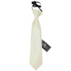 Ivory Boys Plain Satin Elastic Tie Wedding Necktie 