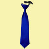 Royal Blue Boys Plain Satin Elastic Tie Wedding Necktie 