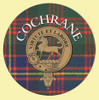 Cochrane Clan Crest Tartan Cork Round Clan Badge Coasters Set of 4