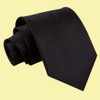 Black Mens Plain Satin Straight Tie Wedding Necktie