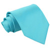 Robins Egg Blue Mens Plain Satin Straight Tie Wedding Necktie