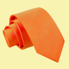Burnt Orange Boys Plain Satin Straight Tie Wedding Necktie