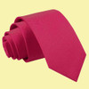 Crimson Red Boys Plain Satin Straight Tie Wedding Necktie
