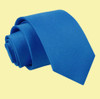 Electric Blue Boys Plain Satin Straight Tie Wedding Necktie