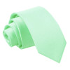 Mint Green Boys Plain Satin Straight Tie Wedding Necktie