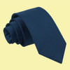 Navy Blue Boys Plain Satin Straight Tie Wedding Necktie