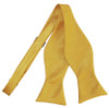 Gold Mens Plain Satin Self-Tie Bow Tie Wedding Necktie 