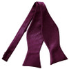 Plum Purple Mens Plain Satin Self-Tie Bow Tie Wedding Necktie 