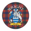 Wright Coat of Arms Tartan Cork Round Scottish Name Coasters Set of 4 Wright Coat of Arms Tartan Cork Round Scottish Name Coasters Set of 4
