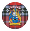 Stevenson Coat of Arms Tartan Cork Round Scottish Name Coasters Set of 4