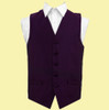 Cadbury Purple Mens Greek Key Pattern Microfibre Wedding Vest Waistcoat 