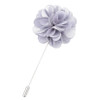 Silver Grey Plain Satin Tie Pin Wedding Mens Lapel Pin Set Of Two