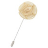 Biege Plain Shantung Tie Pin Wedding Mens Lapel Pin Set Of Two