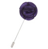 Cadbury Purple Plain Shantung Tie Pin Wedding Mens Lapel Pin Set Of Two