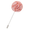 Peach Pink Plain Shantung Tie Pin Wedding Mens Lapel Pin Set Of Two