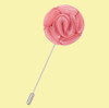 Salmon Pink Plain Shantung Tie Pin Wedding Mens Lapel Pin Set Of Two