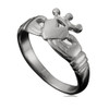 Claddagh Crown Heart Design Mens Sterling Silver Ring Size R-Z