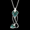 Forever Green Leaf Mackintosh Enamel Sterling Silver Pendant