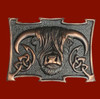 Highland Coo Mens Chocolate Bronze Kilt Belt Buckle