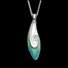 Tundra Enamel Bali Slim Sterling Silver Pendant