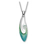 Tundra Enamel Bali Slim Sterling Silver Pendant