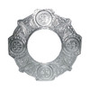 Classic Round Open Chrome Finish Stylish Pewter Plaid Brooch