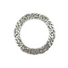 Celtic Ropework Round Open Chrome Finish Stylish Pewter Plaid Brooch