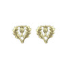 Thistle Scotland Themed Medium 14K Yellow Gold Stud Earrings