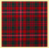 MacKinnon Red Modern Lightweight Tartan Wool Fabric Mens Cummerbund