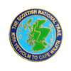 Scottish National Trail Map Round Enamel Badge Lapel Pin Set x 3