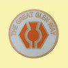 The Great Glen Way Round Enamel Badge Lapel Pin Set x 3
