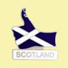 Scotland Saltire Flag Thumbs Up Enamel Badge Lapel Pin Set x 3
