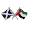 Saltire UAE Crossed Country Flags Friendship Enamel Lapel Pin Set x 3
