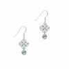 Blue Topaz Endless Celtic Knotwork Sterling Silver Earrings Blue Topaz Endless Celtic Knotwork Sterling Silver Earrings