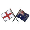 England Australia Crossed Country Flags Friendship Enamel Lapel Pin Set x 3