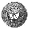 Carnegie Clan Crest Thistle Round Sterling Silver Clan Badge Plaid Brooch