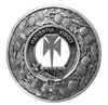 Cheyne Clan Crest Thistle Round Stylish Pewter Clan Badge Plaid Brooch