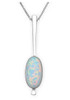 Sahara Sunset Elongated White Opal Sterling Silver Pendant Sahara Sunset Elongated White Opal Sterling Silver Pendant