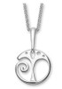 Trendy Twirls Round Open Sterling Silver Pendant