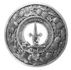 Dunlop Clan Crest Thistle Round Sterling Silver Clan Badge Plaid Brooch