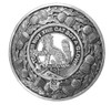 Gow Clan Crest Thistle Round Stylish Pewter Clan Badge Plaid Brooch