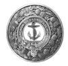 Gray Clan Crest Thistle Round Sterling Silver Clan Badge Plaid Brooch