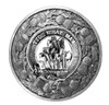 Haig Clan Crest Thistle Round Sterling Silver Clan Badge Plaid Brooch