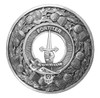 MacAlister Clan Crest Thistle Round Sterling Silver Clan Badge Plaid Brooch